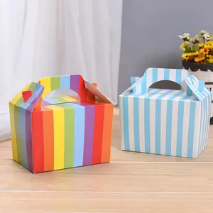 Kotak Kemasan Kue Putih Grosir Karton Kue Portabel Kotak Hadiah Warna 6 "8" 10 "12 Inci Kotak Kemasan Kue Kustomisasi