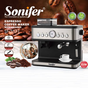 <span class=keywords><strong>Machine</strong></span> à café <span class=keywords><strong>expresso</strong></span> Sonifer SF-3571, style moderne, multifonctionnelle, automatique, avec broyeur à café, pour cappuccino, neuve d'usine - Product Image 2