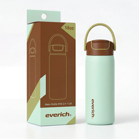 Bouteille d'eau en acier inoxydable Everich de 18 oz, vente en gros économique, avec couvercle à paille anti-fuite et ouverture facile, pour le sport quotidien