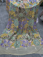 Dentelle française perlée de haute qualité NI.AI, broderie à sequins, tulle, dentelle de luxe africaine pour robe de soirée