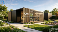Bâtiment préfabriqué moderne personnalisable pour usine de conteneurs, pour jardin, extérieur, salle de sport, studio, bureau, abri ou maison