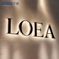 Letras de Canal 3D de Acero Inoxidable de Alta Calidad con Retroiluminación LED, Impermeables para Exteriores, Letreros con Halo Luminoso para Fachadas de Tiendas Comerciales