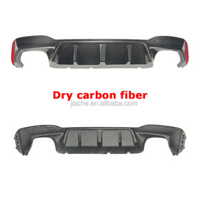 Seco de fibra de carbono difusor trasero labio divisores de Spoiler para <span class=keywords><strong>BMW</strong></span> serie <span class=keywords><strong>5</strong></span> F90 M5 sedán de 4 puertas 2018- 2020 3D estilo protector de parachoques - Product Image 4