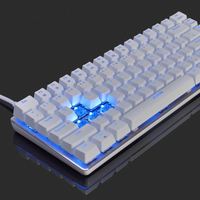 Clavier mécanique RGB de luxe fait main en plastique avec impression numérique promotionnelle, touches N-key Rollover, interrupteurs bleus, ensemble cadeau 82 pièces