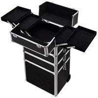 Mallette de maquillage professionnelle à roulettes, 4 en 1, sac de voyage pour cosmétiques, organisateur avec roulettes, boîte à roulettes