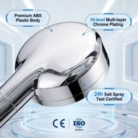 Pommeau de Douche Filtrant Portable Monofonction avec Purification de l'Eau et Filtre Remplaçable