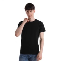 Support Logo personnalisé Été Coton Coupe ajustée Couleur unie Col rond Maillot de corps en coton blanc T-shirt pour hommes