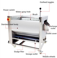 Automatische borstel aardappel cassave wortel was- en schilmachine aardappelwasser schiller reinigingsmachine