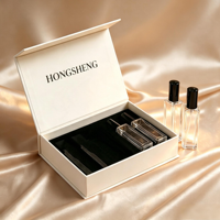 Ensemble de flacons de parfum cosmétique personnalisés, emballage en boîte-cadeau rigide magnétique, boîte d'emballage scellée par aimant pour huile essentielle