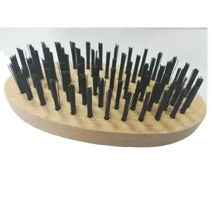 Высококачественная промышленная щетка, черная оцинкованная проволока с деревянной ручкой, латунная стальная проволочная щетка