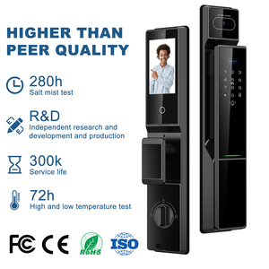 Biometric Smartlock Automatic Waterproof IP65 3d Face Recognition Digital Tuya Wifi <strong>Finger</strong> Print Door Smart Locks with Camera - Product Image 4