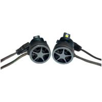 Ampoule de phare LED T16 80W H7, refroidissement par double tube en cuivre usiné CNC, 6000K haute luminosité, kit de conversion de phare automobile