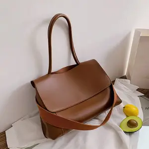 Bolso de mano informal de PU para mujer, bolsa de cubo con bolso de mano