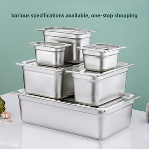 JJD Fábrica China, Bandeja GN de Acero Inoxidable 201/304 Personalizada 1/2 1/3 1/9, Bandeja para Helado Estilo Europeo Anti-Obstrucción para Restaurantes - Product Image 2