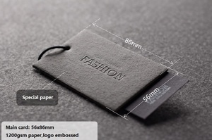 Tùy chỉnh màu đen nổi UV treo thẻ chất lượng cao thân thiện với môi giấy cho quần áo Túi giày - Product Image 2