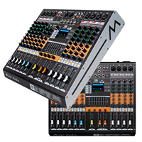 Console de mixage audio 8 canaux GAX-HLM80 Green Audio avec effets intégrés et panneau de contrôle musical