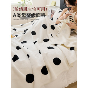 Couverture en polaire motif pois rectangulaire 300g, douce pour la peau, pour usage domestique - Product Image 2