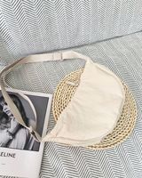 Tas Selempang Musim Panas 2025 Wanita, Tas Dumpling Trendy, Tas Bahu Kecil Ringan Bahan Nylon, Tas Selempang Serbaguna