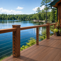 Balustrade et main courante en câble d'acier inoxydable de qualité supérieure, meilleur prix pour usage extérieur, directement de l'usine