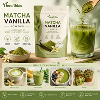 Extrait de Plantes Matcha Vanille en Poudre – Mélange Premium Thé Vert & Vanille – Préparation Instantanée pour Latte, Smoothie, Pâtisserie – OEM ODM