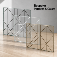 Verre trempé laminé sérigraphié sur mesure avec épaisseur, couleur et motif personnalisés pour les projets de grande envergure