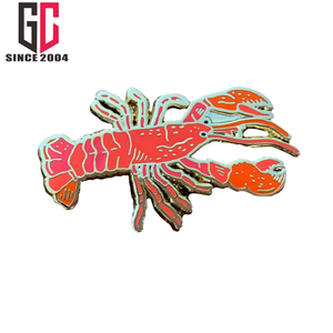15 ans d'usine personnalisé métal homard émail épinglette cadeau pour les amoureux des tortues vie marine océan et aquarium créatures cadeau - Product Image 3
