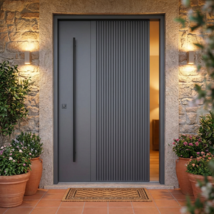 Porta Pivotante Moderna in Ferro Battuto di Grandi Dimensioni, Design Personalizzato, Porta d'Ingresso Esterna di Sicurezza Antifurto per Appartamenti, Atri Esterni e Ville - Product Image 3