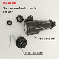 Prise d'alimentation 3 pôles, distributeur d'alimentation extérieur, prise de remplacement, prise étanche, broche en cuivre nu, connecteur d'alimentation IEC CEE 16A, 3 broches