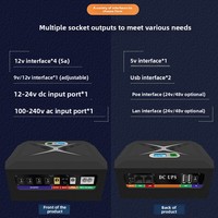 Mini DC UPS 18W Fase Tunggal Gelombang Sinus Murni Cadangan Daya untuk Router WiFi Modem CCTV Kamera Keamanan Perlindungan Terhadap Pemadaman Listrik
