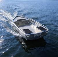 Bateau de pêche à coque en V en alliage de magnésium-aluminium haute résistance de 4,2 m avec grand pont avant et vivier