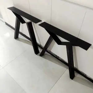 Pieds de banc modernes en fer noir et fonte Type métallique Pieds de table de support de meuble Table en acier inoxydable en forme de café en métal