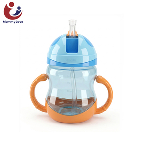 <span class=keywords><strong>Vaso</strong></span> de entrenamiento personalizado para bebés con pajita y asas, botella de agua de plástico para niños, venta al por mayor para recién nacidos - Product Image 5