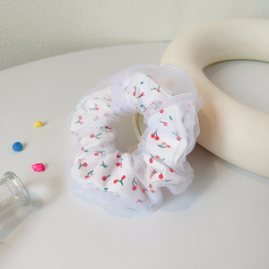 Bando rambut wanita musim panas lucu dengan ceri segar dan pita simpul Aksesori rambut manis untuk wanita - Product Image 3