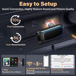 อะแดปเตอร์ CarPlay สำหรับรถยนต์2024กล่องของเล่นรถขนาดเล็กพร้อมการรับประกัน1ปี<span class=keywords><strong>ราคา</strong></span>ไม่แพง - Product Image 6