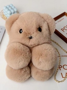 ตุ๊กตาหมีเท็ดดี้ขายส่ง ของเล่นตุ๊กตาขนนุ่ม กระเป๋าสะพายข้างแบบโซ่ลายการ์ตูน สำหรับชายหญิง เหมาะสำหรับชายหาด กีฬา ตกปลา - Product Image 4