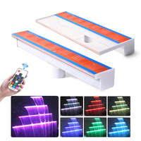 Fabricant OEM Cascade d'eau rectangulaire en acrylique et plastique AC12V 4W, fontaine de piscine commerciale avec logo personnalisé