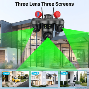 Cámara de Seguridad Exterior IP66 IP con Detección de Movimiento, Visión Nocturna, Rotación de 360 Grados, Conectividad WiFi, Pantalla y Triple Lente de 18MP 3PTZ - Product Image 4