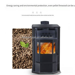 Equipo de Calefacción Interior para el Hogar, Estufa de Leña Independiente Negra, Estufas de Pellets, Construcción de Acero Duradera, Estufa de Pellets - Product Image 2