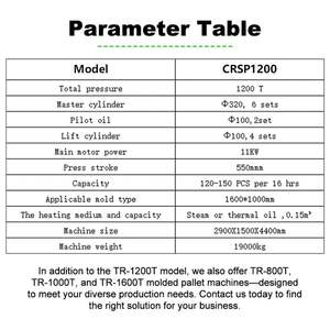 Máquina Automática de Alta Eficiencia para Fabricación de Palets Comprimidos, Bomba de Motor, Capacidad de 130-160 Piezas/Día, Presión de 800T, Aceite Térmico/Vapor - Product Image 2