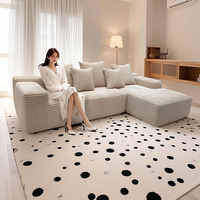 Canapé modulaire moderne en mousse à mémoire de forme en forme de L pour appartement, salon, hôtel, villa, éponge haute densité compressée de 0,6 po, sectionnel 2/3 places