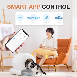 Super grande capacità intelligente lettiera automatica per gatti Pet in plastica <span class=keywords><strong>Cat</strong></span> wc con funzione di pulizia automatica - Product Image 3