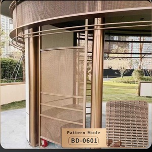 רשת אדריכלית BD-0601 עשויה פלדת אל-חלד 304 עמידה, רשת מתכת דקורטיבית ארוגה לחיפוי חזיתות של קניונים - Product Image 4