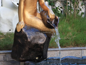 Kunsthars Figuur Model Levensgrote Zeemeermin Sculptuur Buiten Tuin Park Huis Rotstuin Decoratie Zeemeermin Steen Sculptuur - Product Image 3