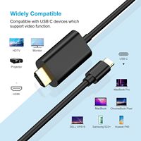 Cable USB-C a HDMI 4K30Hz al por mayor de fábrica, blindado con lámina chapada en oro de alta velocidad para laptop, TV, HDTV, proyector, MacBook