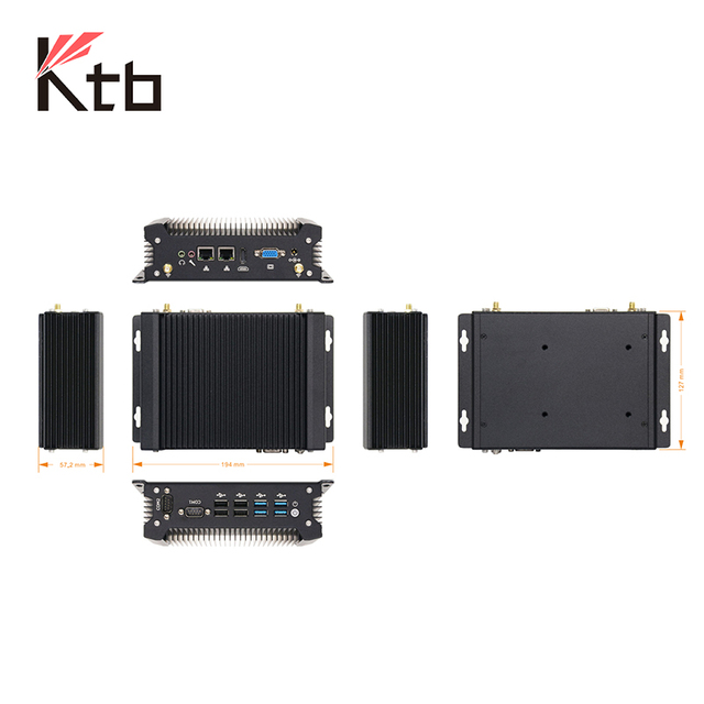 KTB Intel Core 10th I3-10110U I5-10310U I7-10610U/10710U Mini Box Industrial Computer 322 Fanless Nuc Industrial Pc with 8*USB
