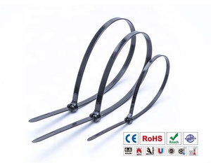 FSCAT 200mm Attache de câble noire 100 pièces 7mm Largeur autobloquante Acier inoxydable Barb Nylon 221mm Longueur - Product Image 2