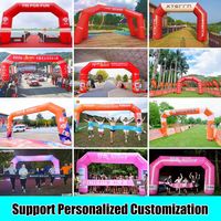 Arche gonflable géante personnalisée, dégradé arc-en-ciel, décoration nuage, certifiée CE, durable, résistante au soleil, pour course colorée, événements scolaires et sportifs