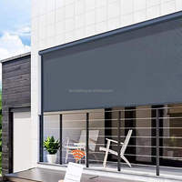 Stores verticaux à fermeture éclair en aluminium imperméables sur mesure pour extérieur, résistants au vent et aux UV, pour patio et balcon