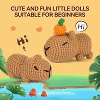 DIY Tier-Häkelset: Anfängerfreundliches Materialpaket für Amigurumi-Häkelarbeiten, Kreative Haustier-Puppe als Schreibtisch-Deko