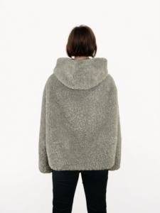 เสื้อเบลเซอร์ขนสัตว์เทียมสีเทา<span class=keywords><strong>สั้น</strong></span>หู<span class=keywords><strong>แมว</strong></span>น่ารักของผู้หญิงพร้อมซับในหนังกลับอบอุ่นแจ็คเก็ตแฟชั่นฤดูใบไม้ร่วงฤดูหนาวขนเท็ดดี้ - Product Image 5